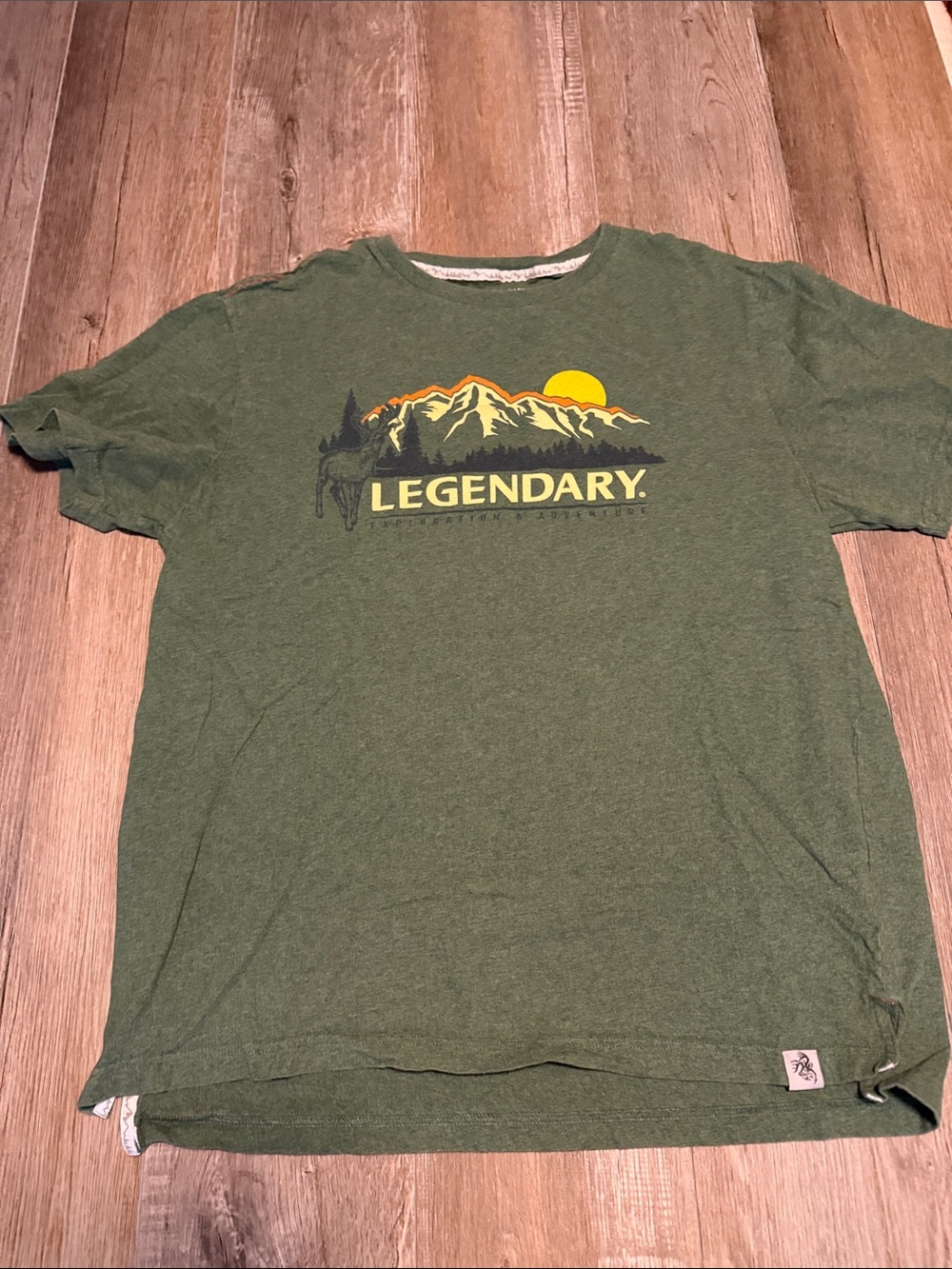 Green Graphic Mountain T-Shirt - Men